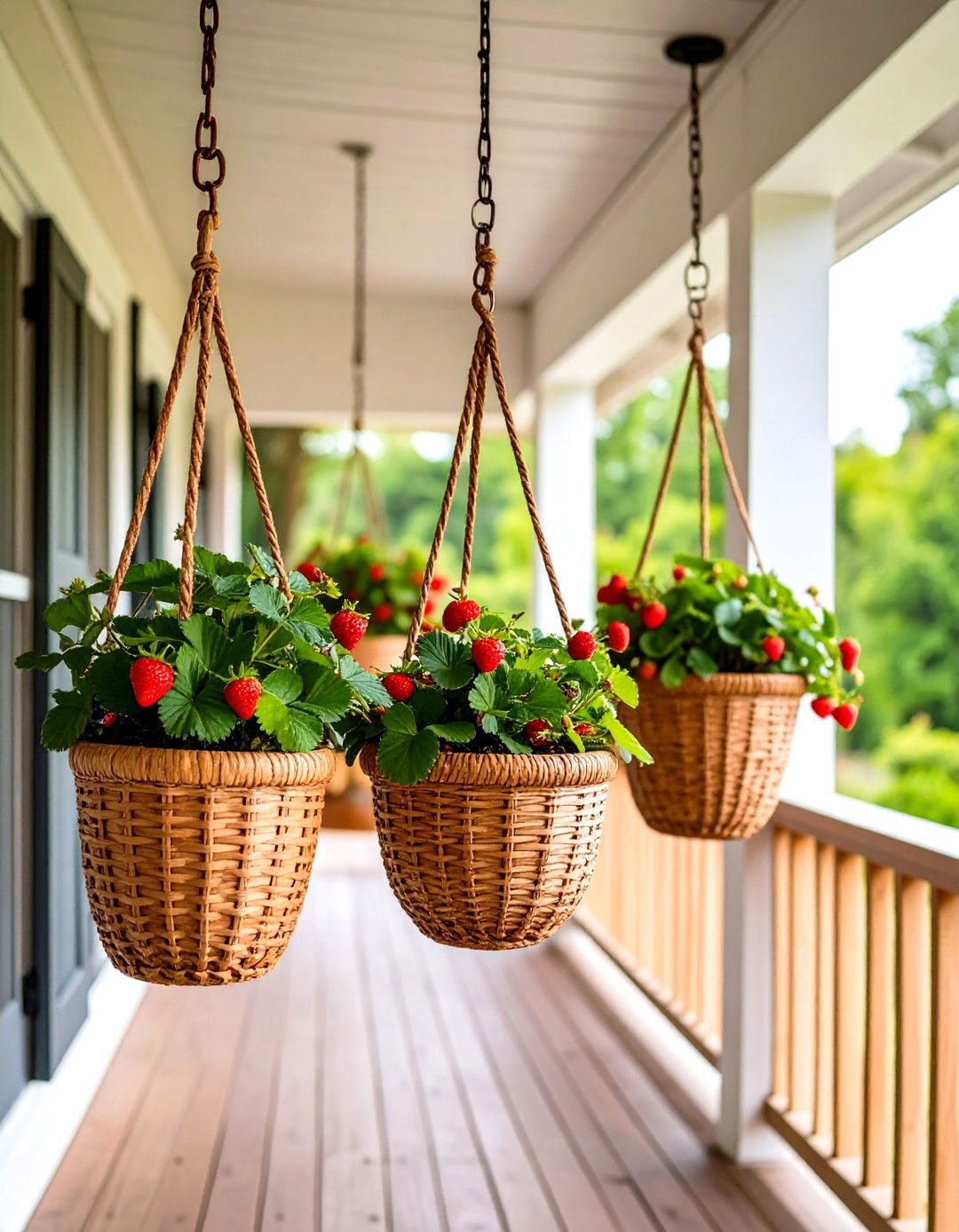 Hanging Basket Strawberry Cascades - 24 Strawberry Planter Ideas