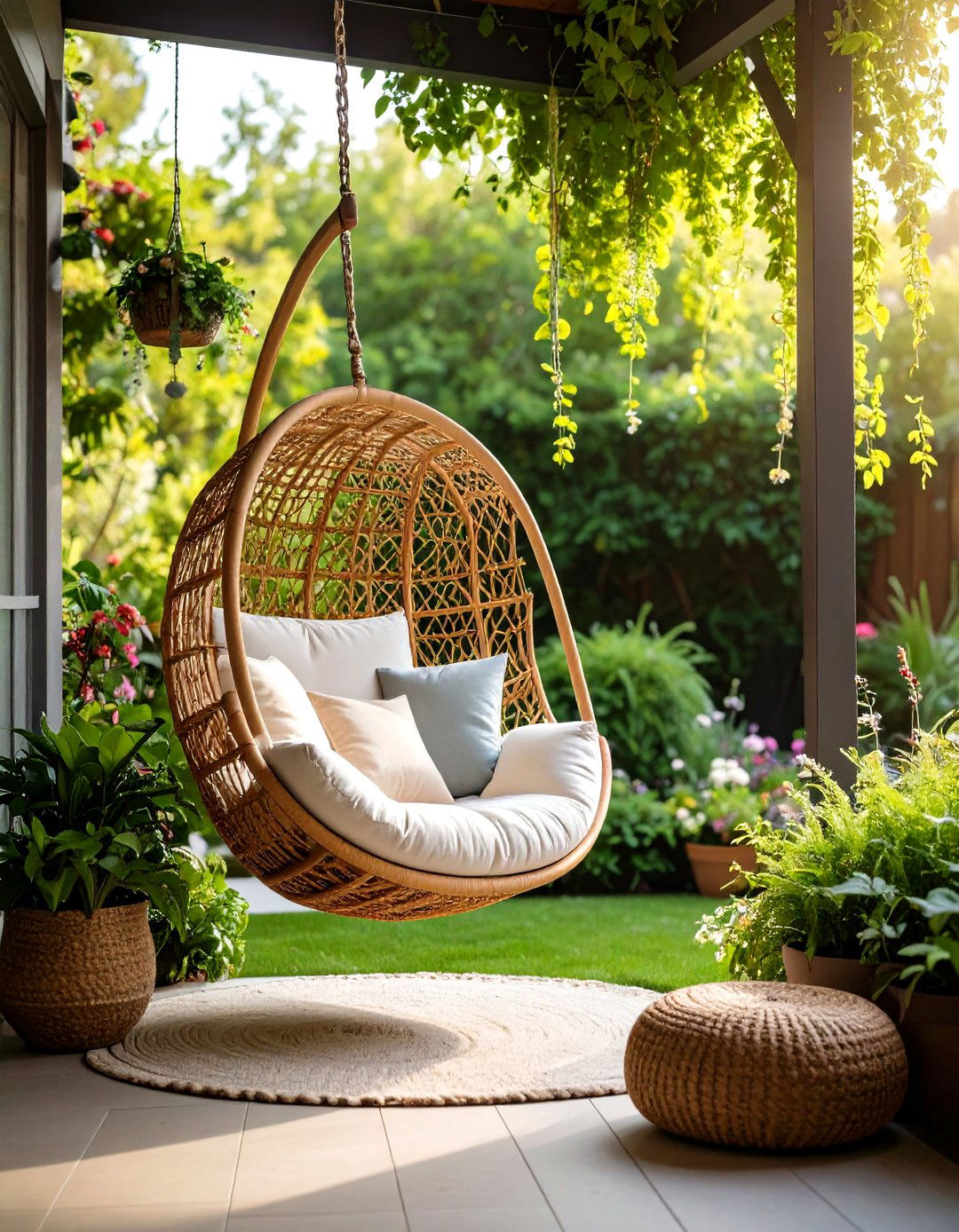 Hanging Chair and Swing Features - 24 Patio Furniture Ideas