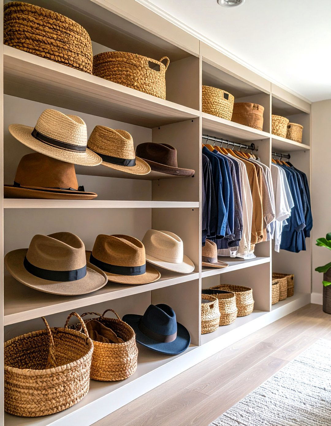 Hanging Closet Hat Cubbies - 24 Hat Storage Ideas