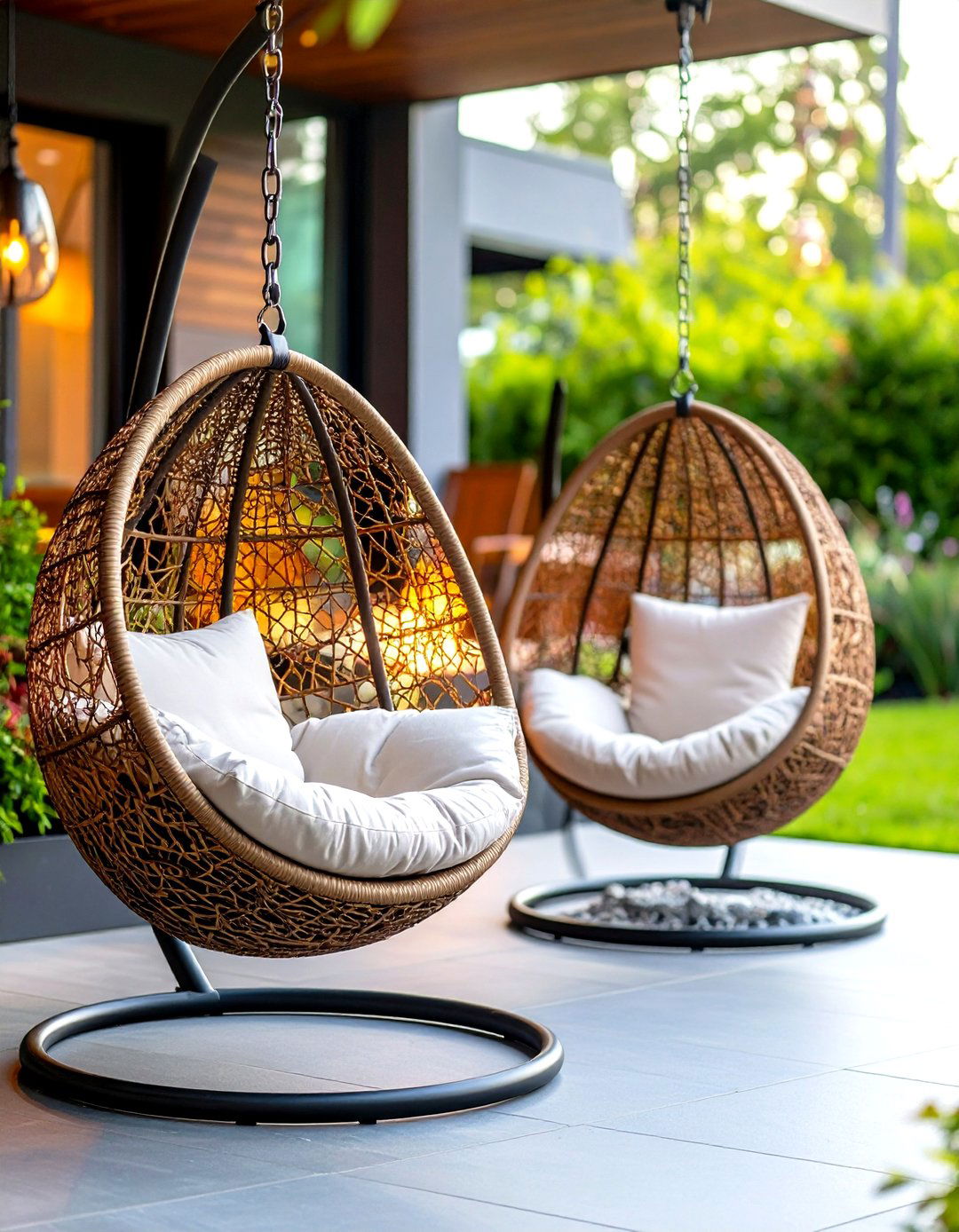 Hanging Egg Fire Pit Chairs - 24 Fire Pit Chair Ideas