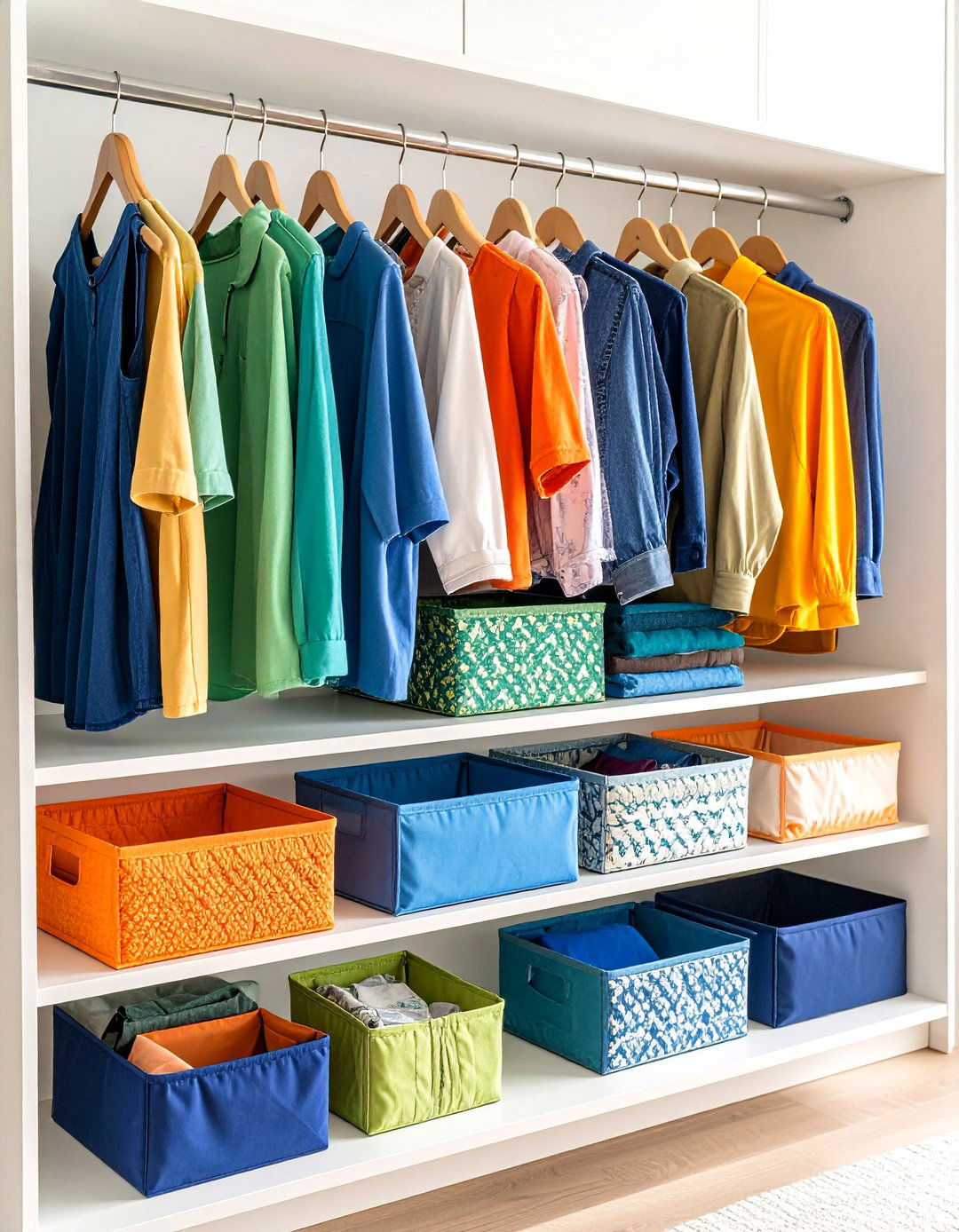 Hanging Fabric Shelves - 24 Closet Shelving Ideas