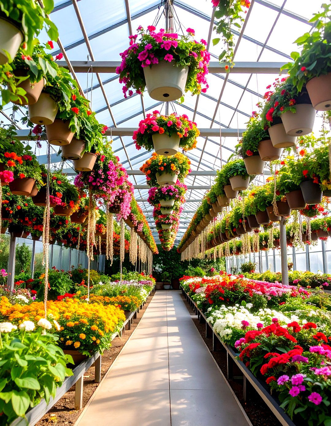 Hanging Garden Greenhouse Paradise - 24 Greenhouse Decor Ideas