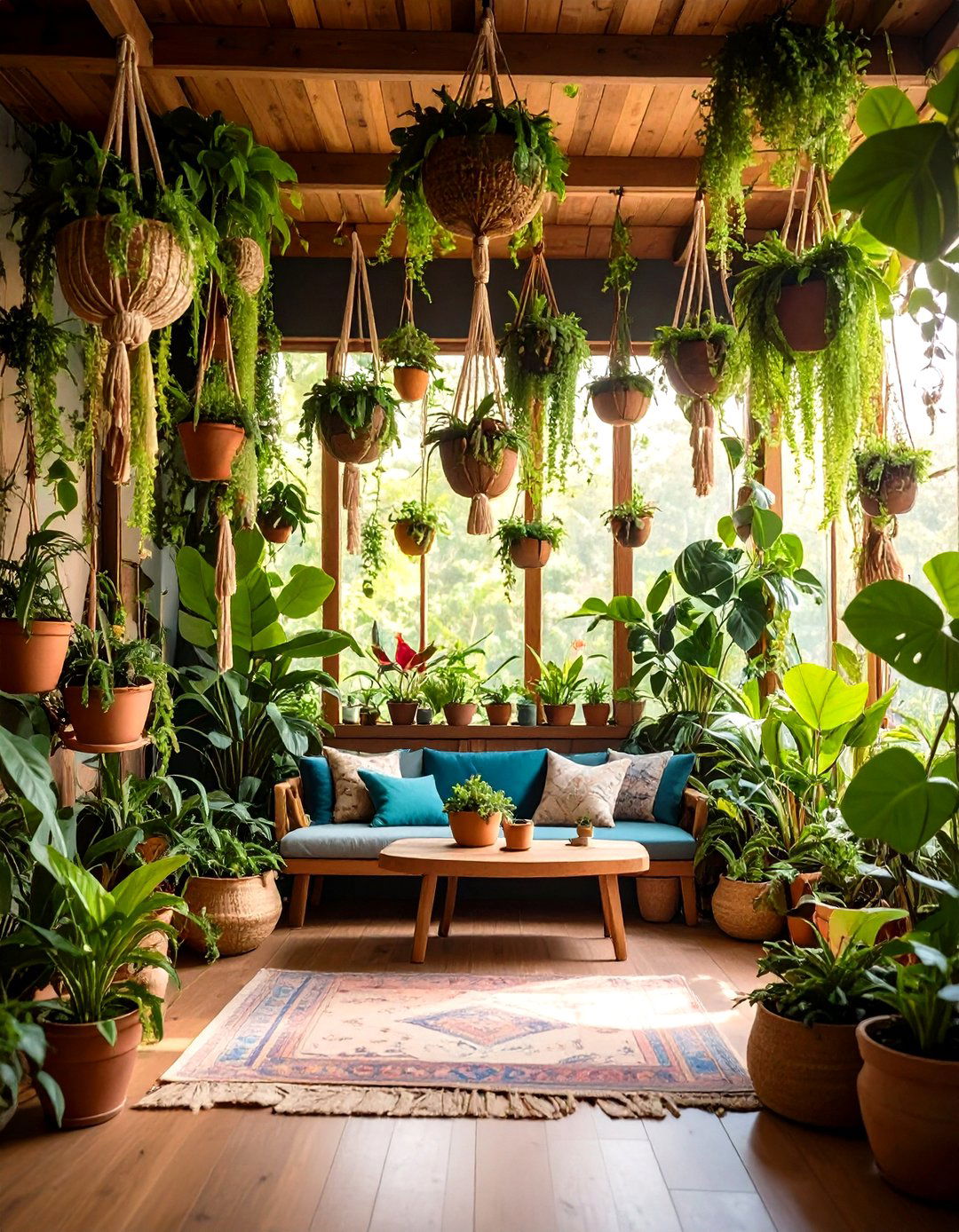 Hanging Garden Plant Paradise - 24 Bohemian Interior Design Ideas
