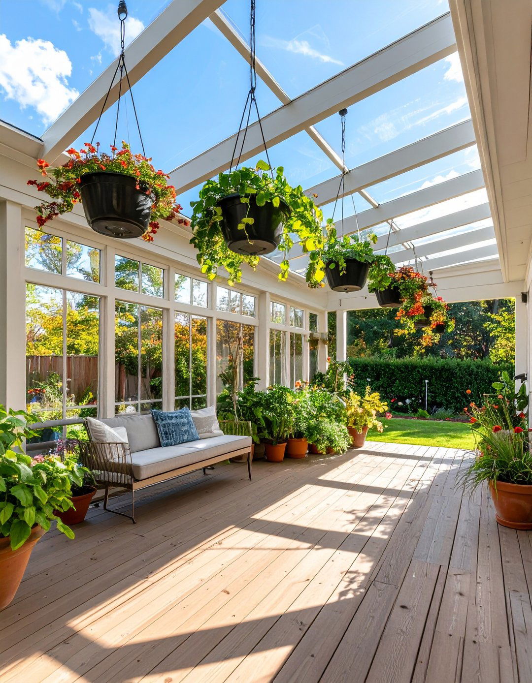Hanging Garden Porch Greenhouse - 24 Porch Greenhouse Ideas