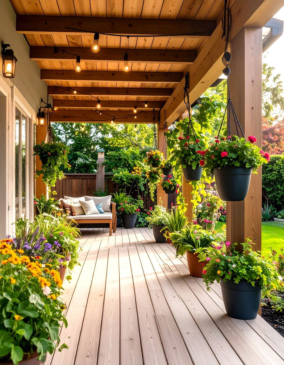 Hanging Garden and Vertical Planters - 24 Under Deck Landscaping Ideas