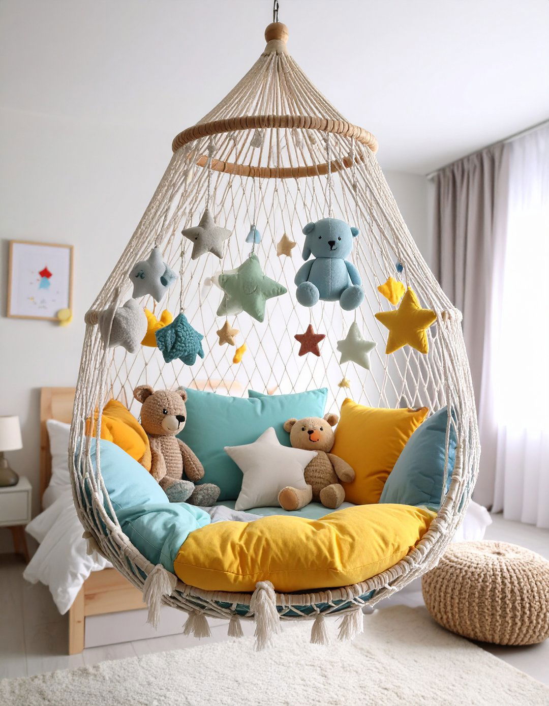 Hanging Net Storage - 24 Playroom Storage Ideas