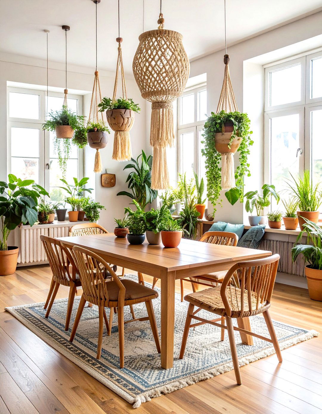 Hanging Plant Gardens - 24 Boho Dining Room Ideas
