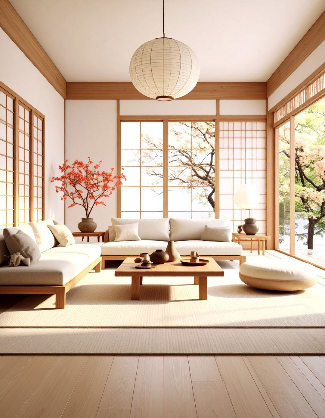 Hanji Paper Screen Korean Living Room Design - 24 Korean Living Room Ideas