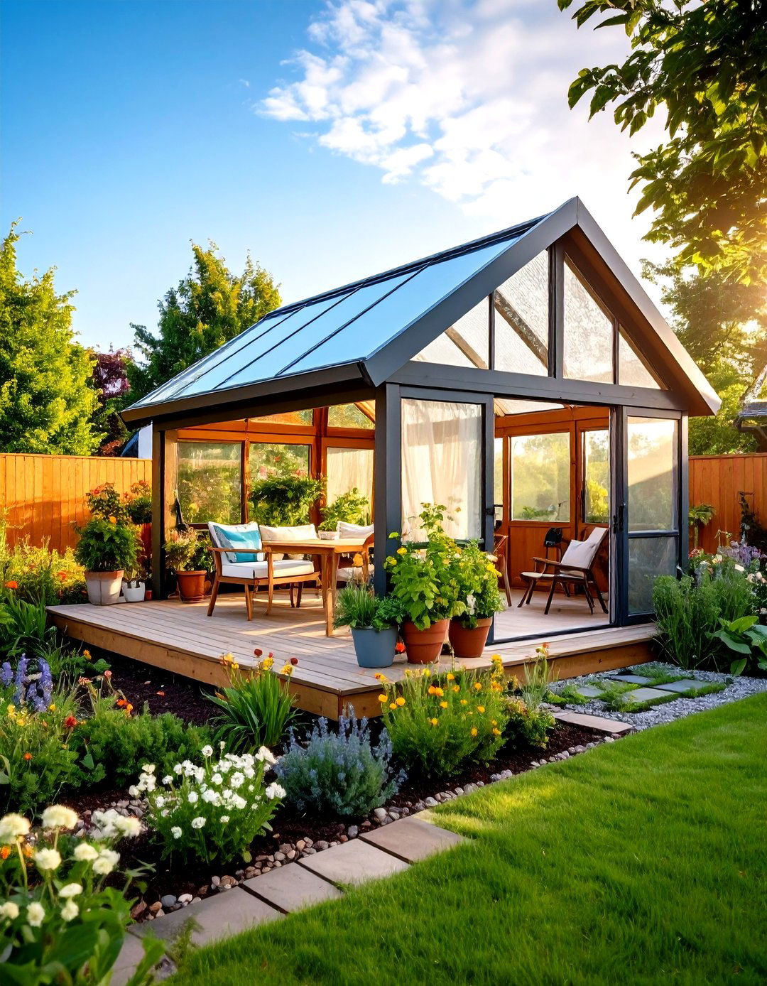 Hardtop Gazebo with Screened Walls - 24 Garden Shade Ideas