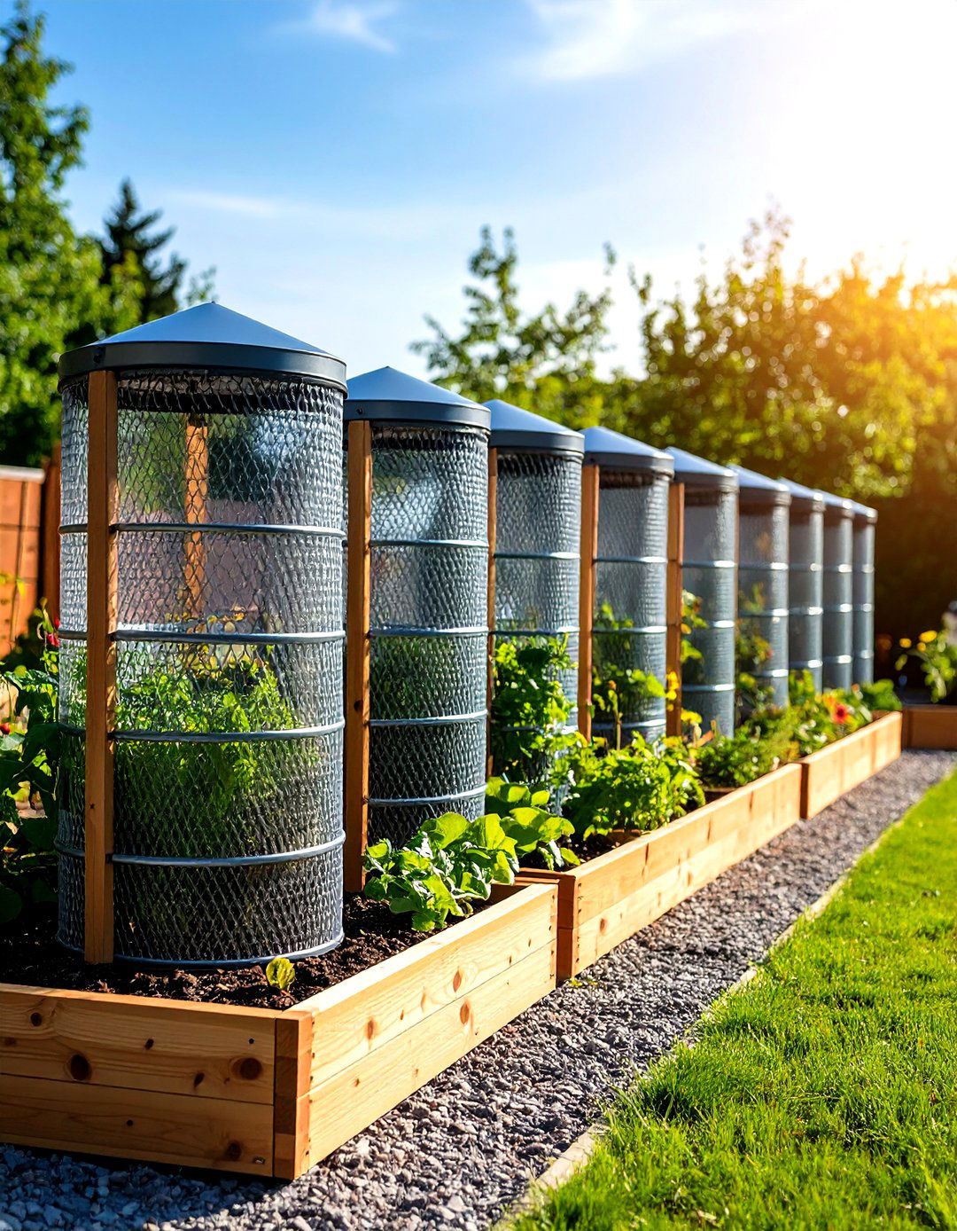 Hardware Cloth Cylinder System for Individual Protection - 24 Vegetable Garden Fence Ideas