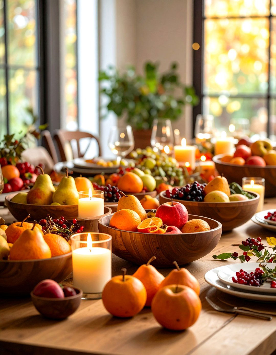 Harvest Fruit Arrangements - 24 Thanksgiving Centerpiece Ideas