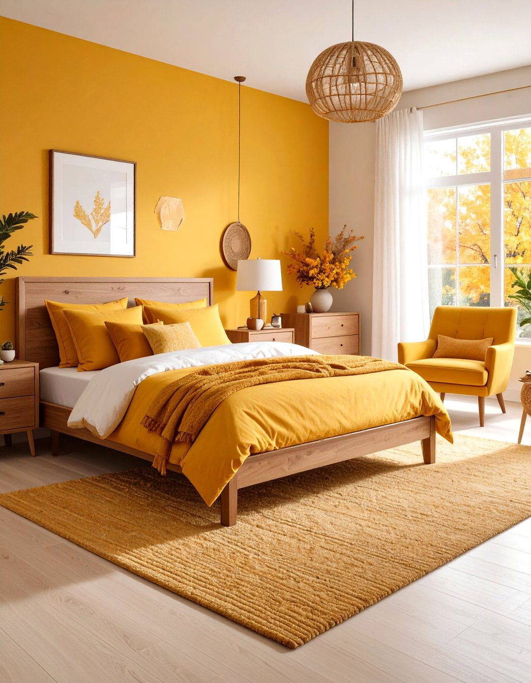 Harvest Gold Sunshine Bedroom - 24 60s Bedroom Ideas