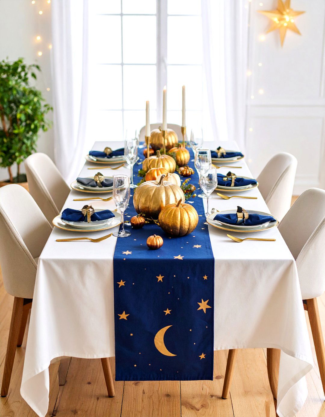 Harvest Moon Thanksgiving Table Setting - 24 Thanksgiving Table Settings