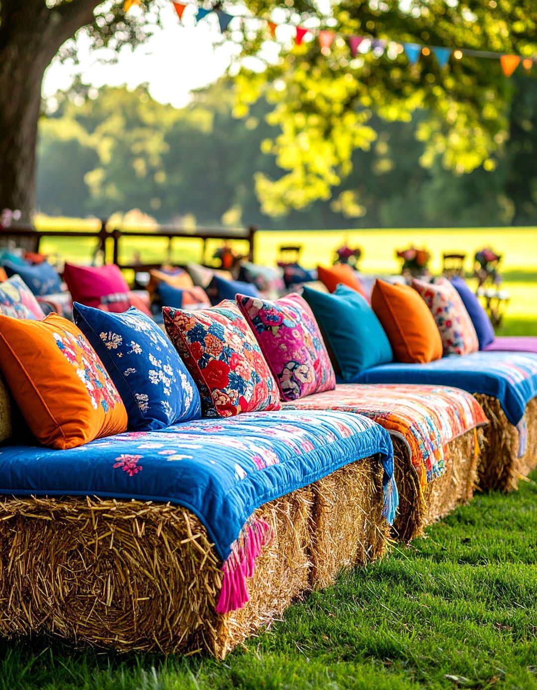 Hay Bale Ceremony Seating - 24 Western Wedding Ideas