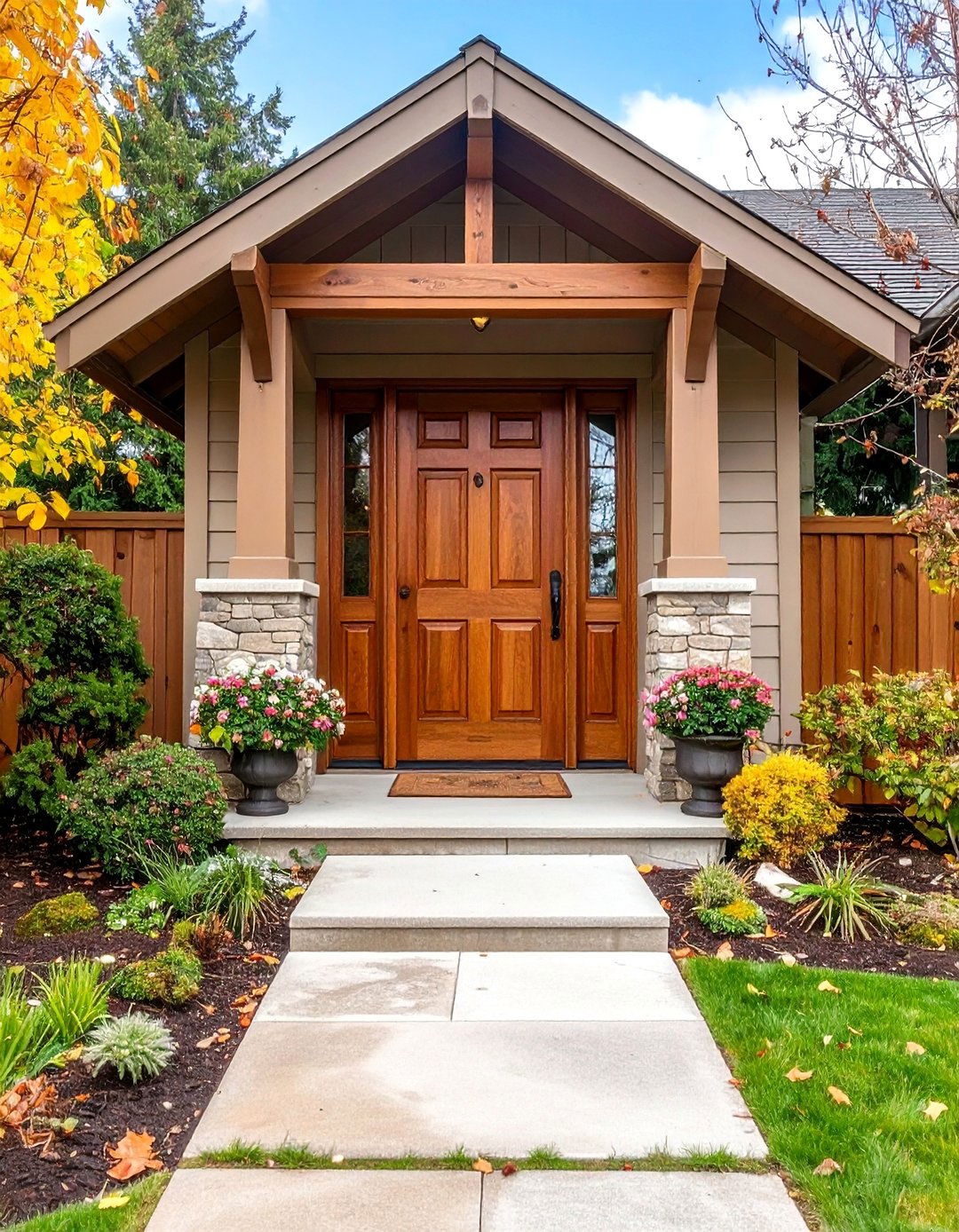 Hazelnut Brown Door with Nutty Natural Appeal - 24 Brown House Front Door Colors