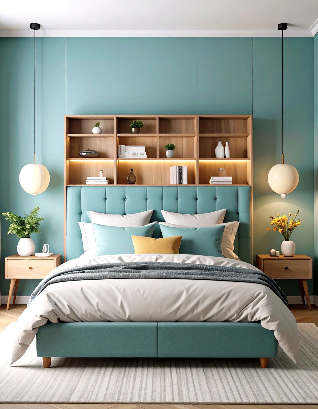 Headboard Storage Integration - 24 Boy and Girl Shared Small Room Ideas