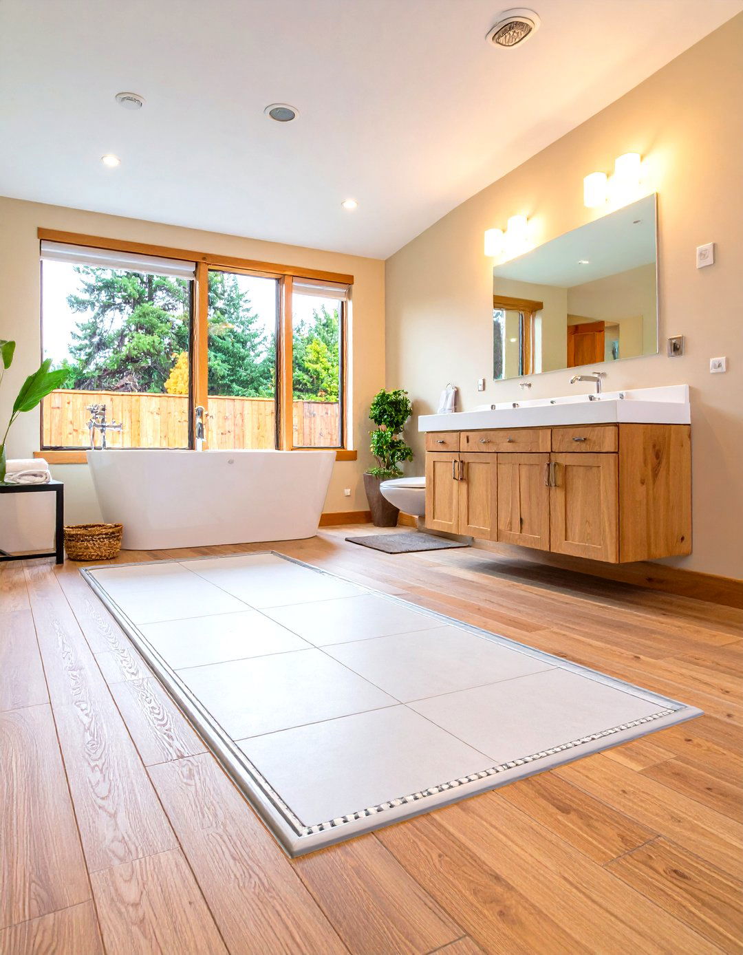 Heated Floors with Invisible Installation - 24 Minimalist Bathroom Ideas