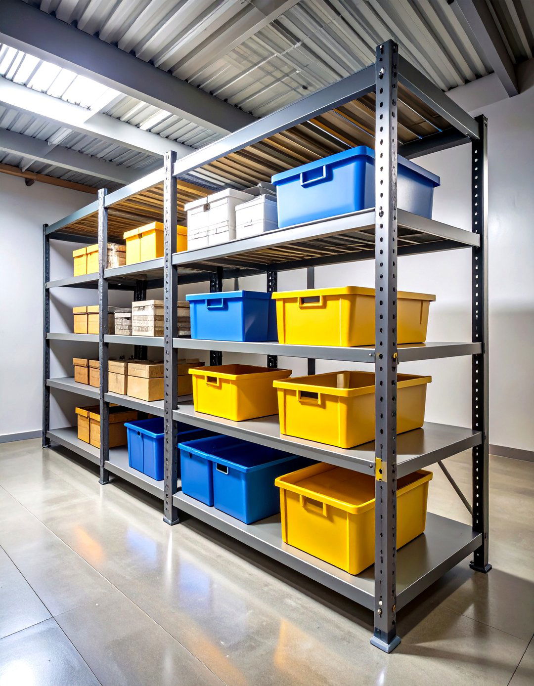 Heavy Duty Metal Shelving Systems - 24 Basement Storage Ideas
