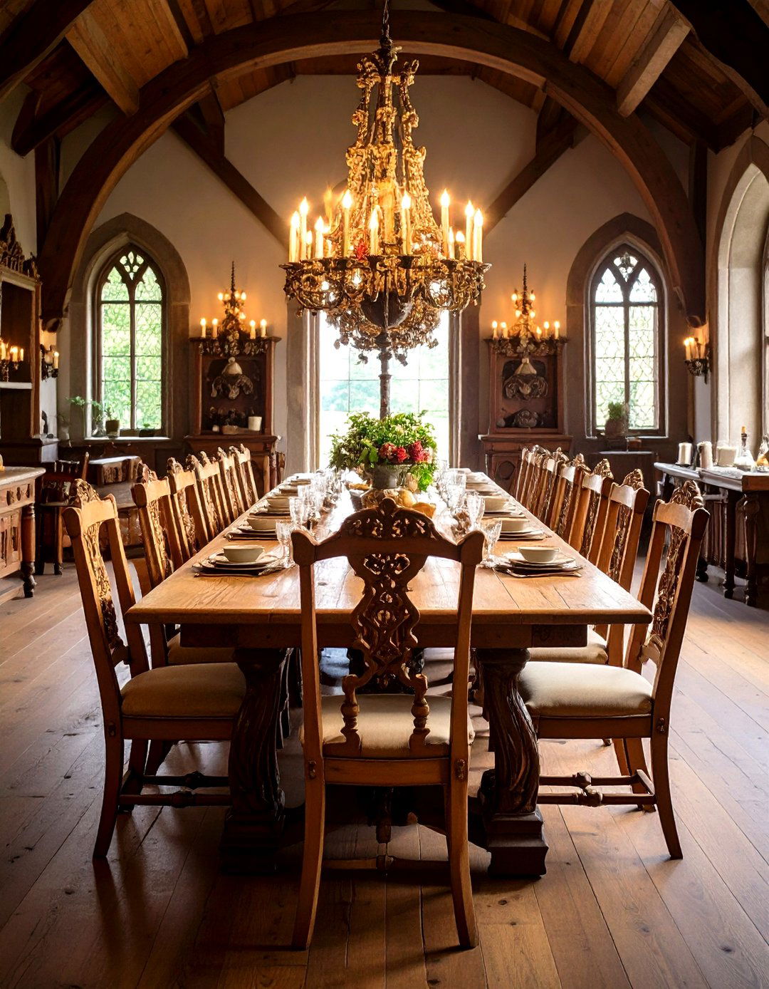 Heavy Wooden Furniture Arrangements - 24 Medieval Home Decor Ideas