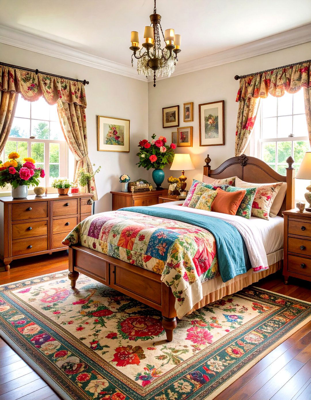 Heirloom Piece Heritage - 24 Grandmillennial Style Bedroom Ideas