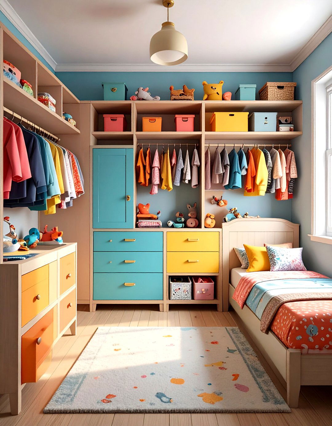 Hello Kitty Storage Focused Bedroom - 24 Hello Kitty Bedroom Ideas