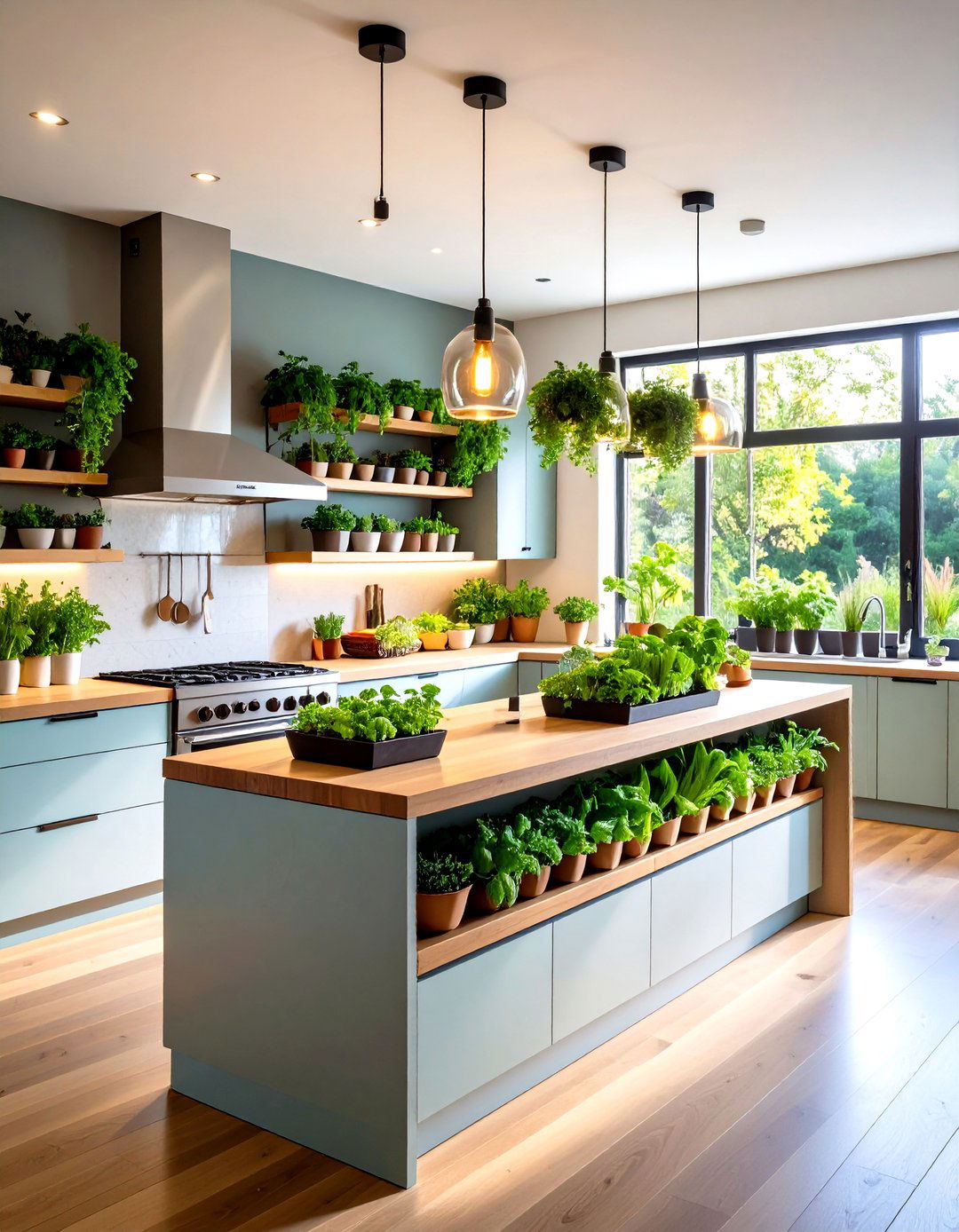 Herb Garden And Plant Storage - 24 Kitchen Island Storage Ideas