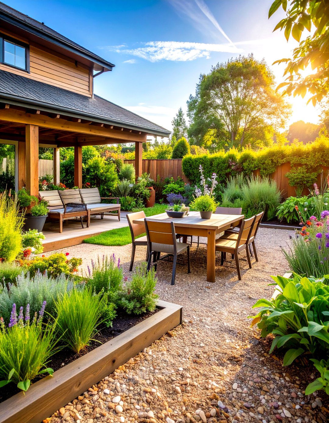 Herb Garden Aromatic Design Theme - 24 mulch patio ideas
