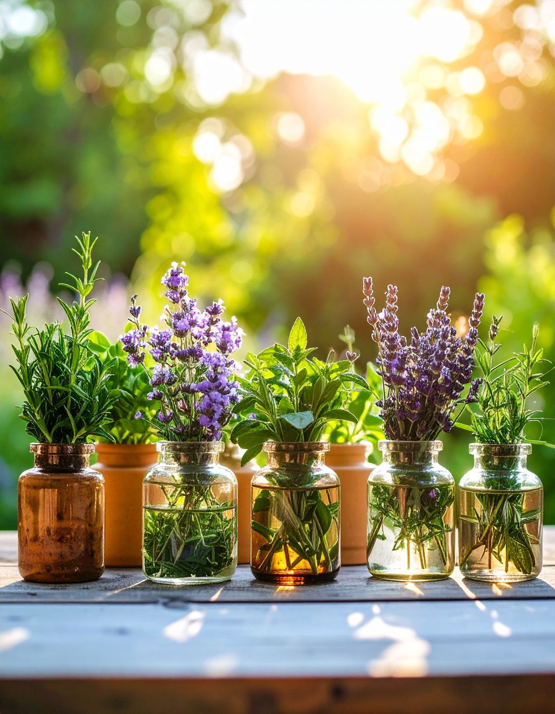 Herb Garden Centerpieces - 24 Bud Vase Wedding Centerpiece Ideas