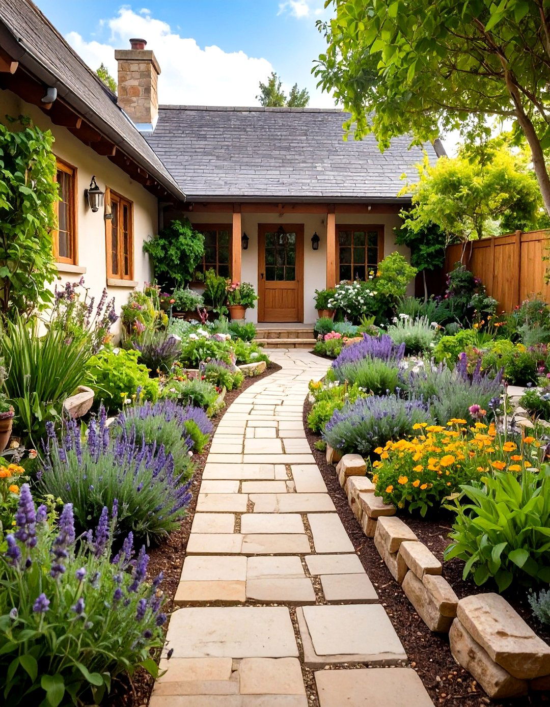 Herb Garden Cottage Integration - 24 Cottage Garden Ideas