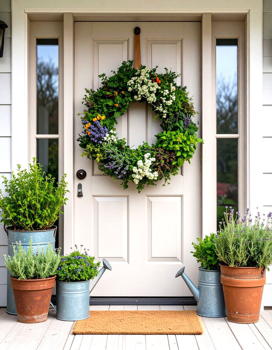 Herb Garden Fresh - 24 Summer Front Door Decor Ideas