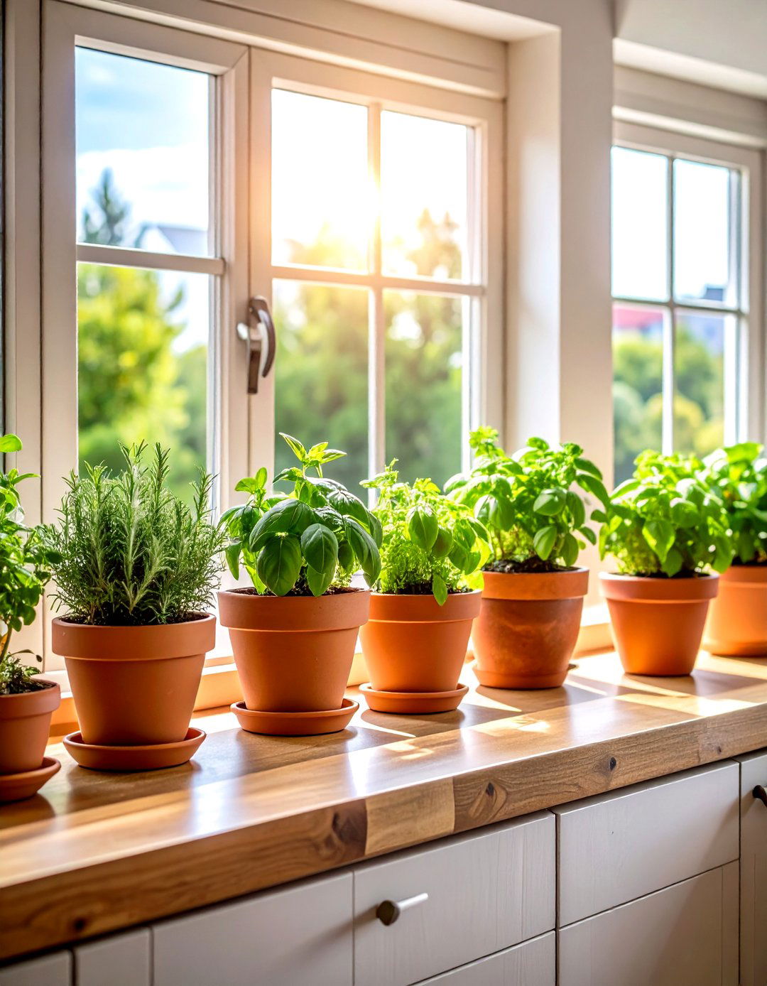 Herb Garden Kitchen Windows - 24 Earthy Kitchen Ideas
