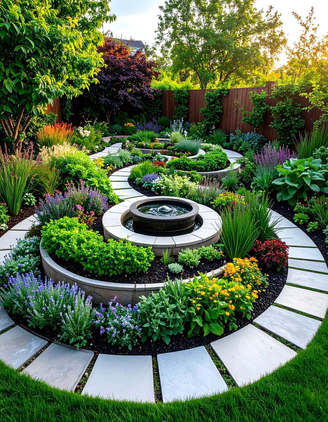 Herb Spiral Garden Design - 24 Greek Garden Ideas