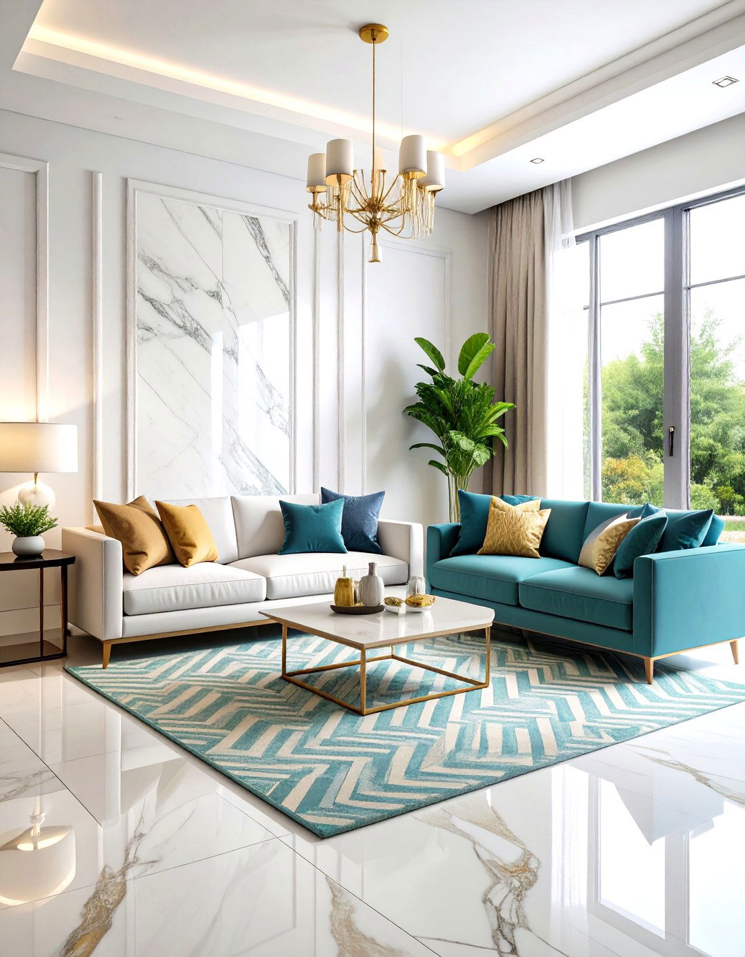 Herringbone Pattern Surround - 24 Marble Fireplace Ideas
