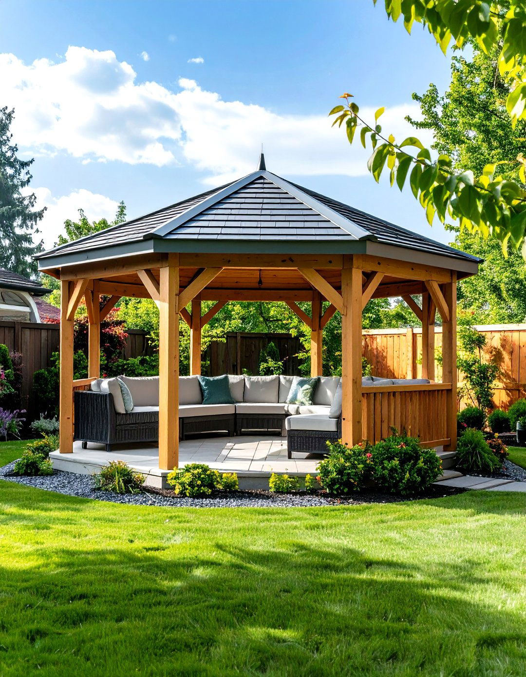 Hexagonal Gazebo Design - 24 Backyard Gazebo Ideas