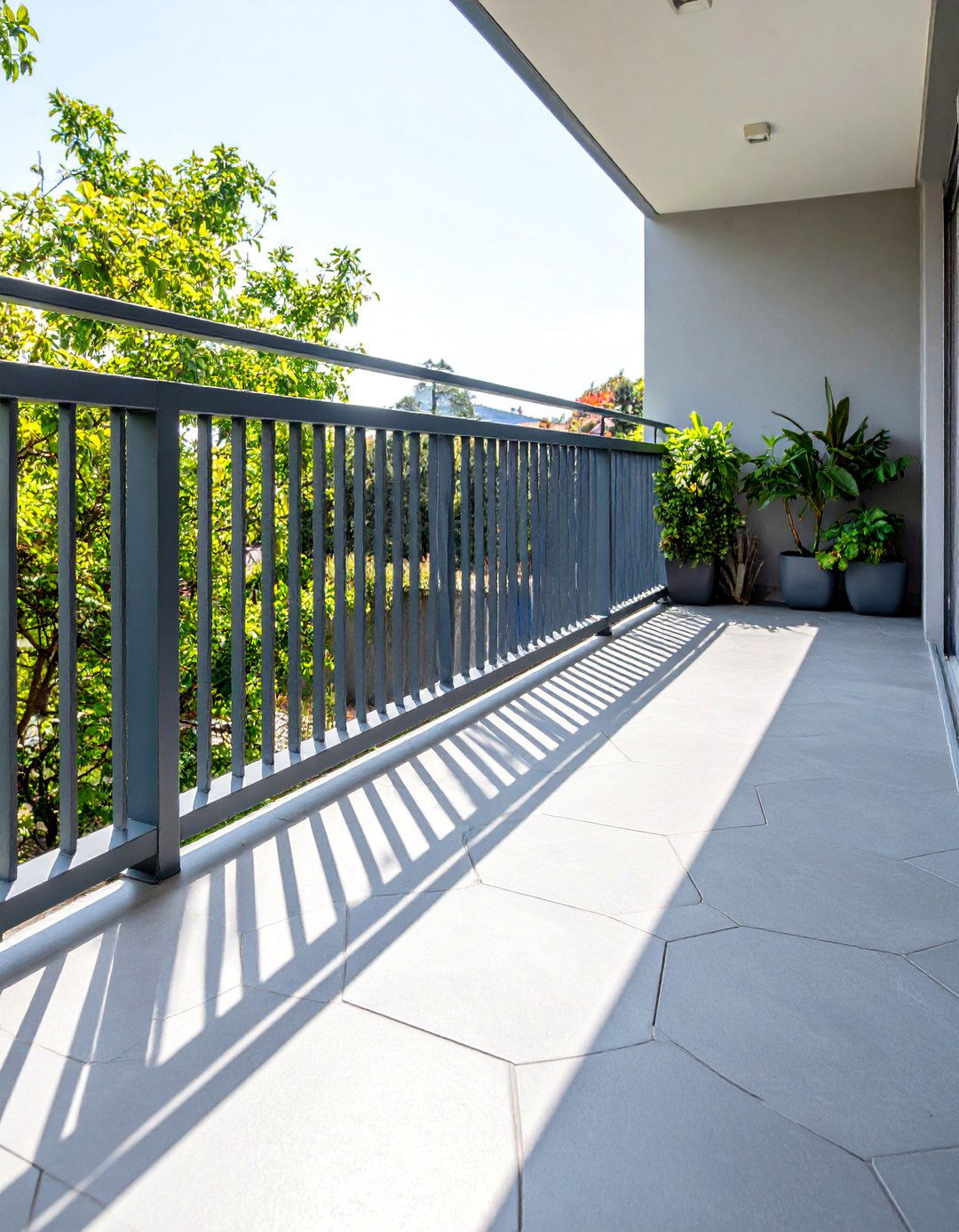 Hexagonal Porcelain Balcony Tiles - 24 Balcony Tiles Ideas