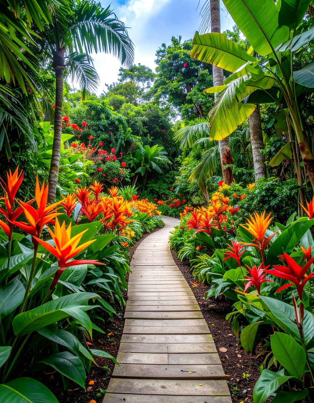 Hibiscus and Bird of Paradise Garden - 24 Tropical Pool Landscaping Ideas
