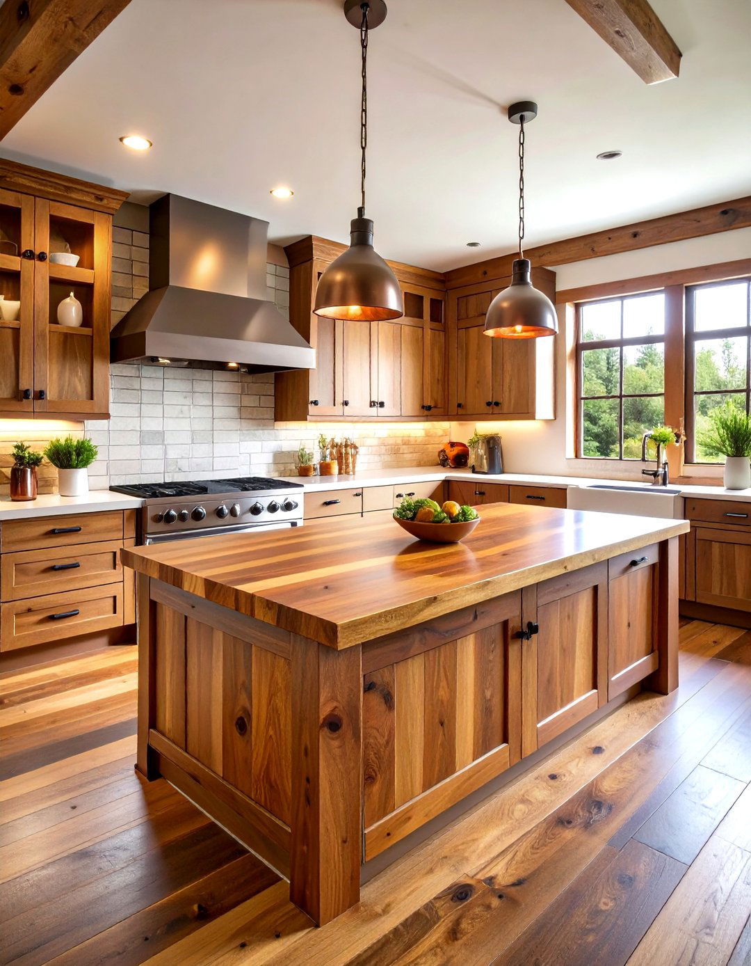 Hickory Character Grade Countertops - 24 Wood Countertop Ideas