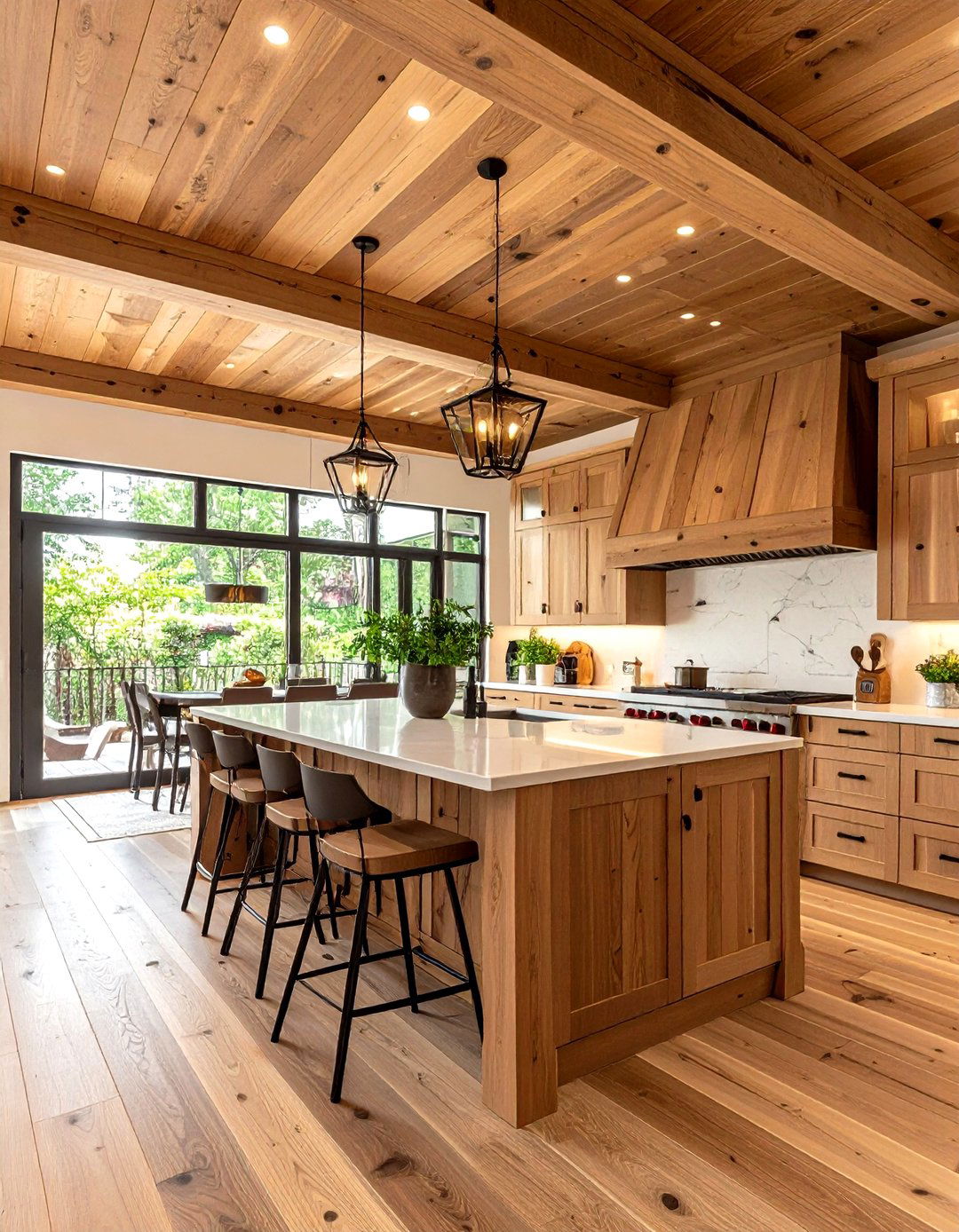 Hickory Wood Kitchen Ceiling - 24 Wood Ceiling Kitchen Ideas