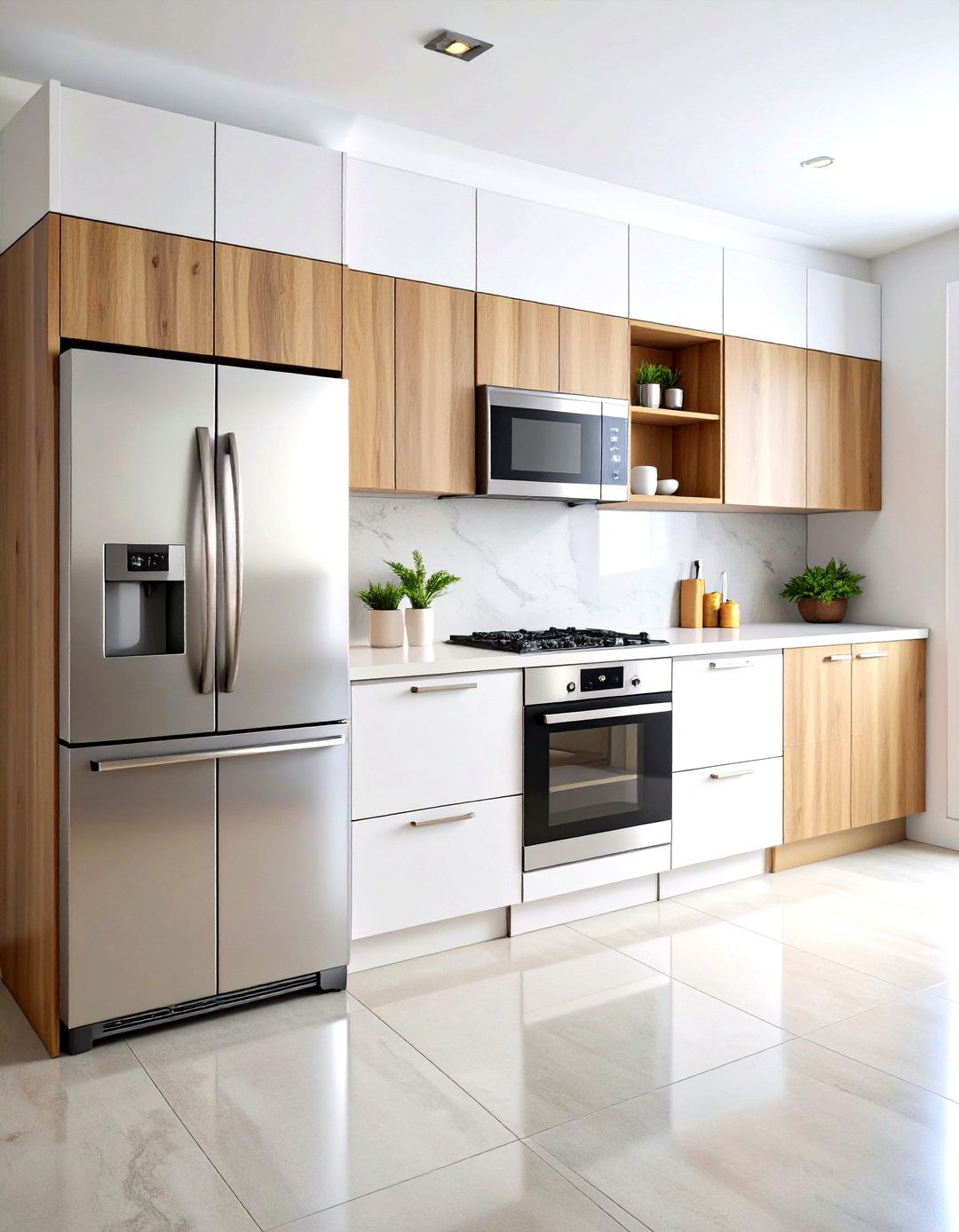 Hidden Appliance Storage Systems - 24 Minimalist Kitchen Ideas