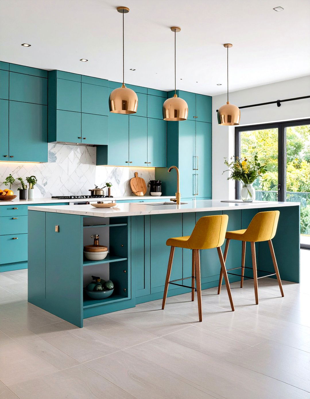 Hidden Cabinet Storage Behind Seating - 24 Kitchen Island Storage Ideas