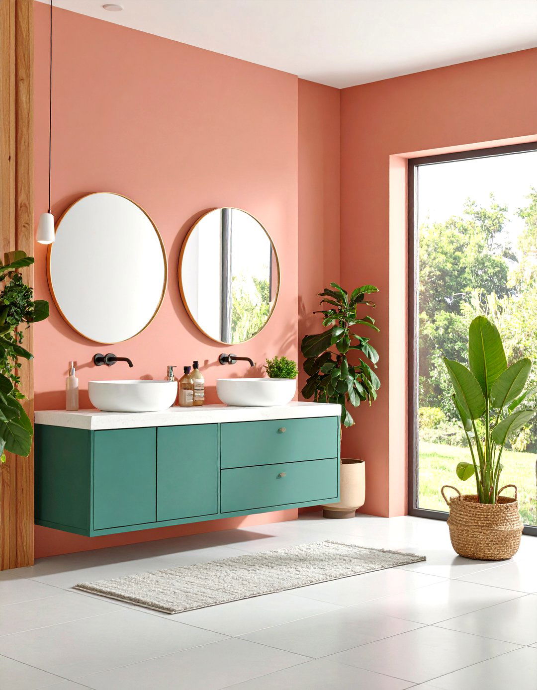 Hidden Storage Behind Mirror Panels - 24 Minimalist Bathroom Ideas