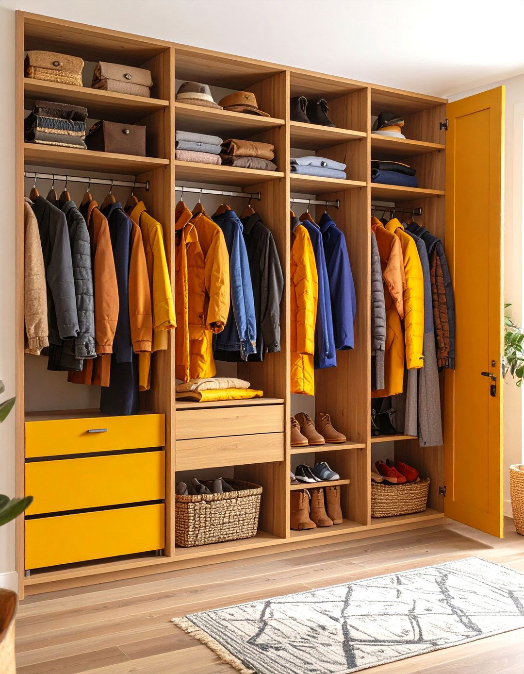 Hidden Storage Coat Closet with Secret Compartments - 24 Coat Closet Ideas