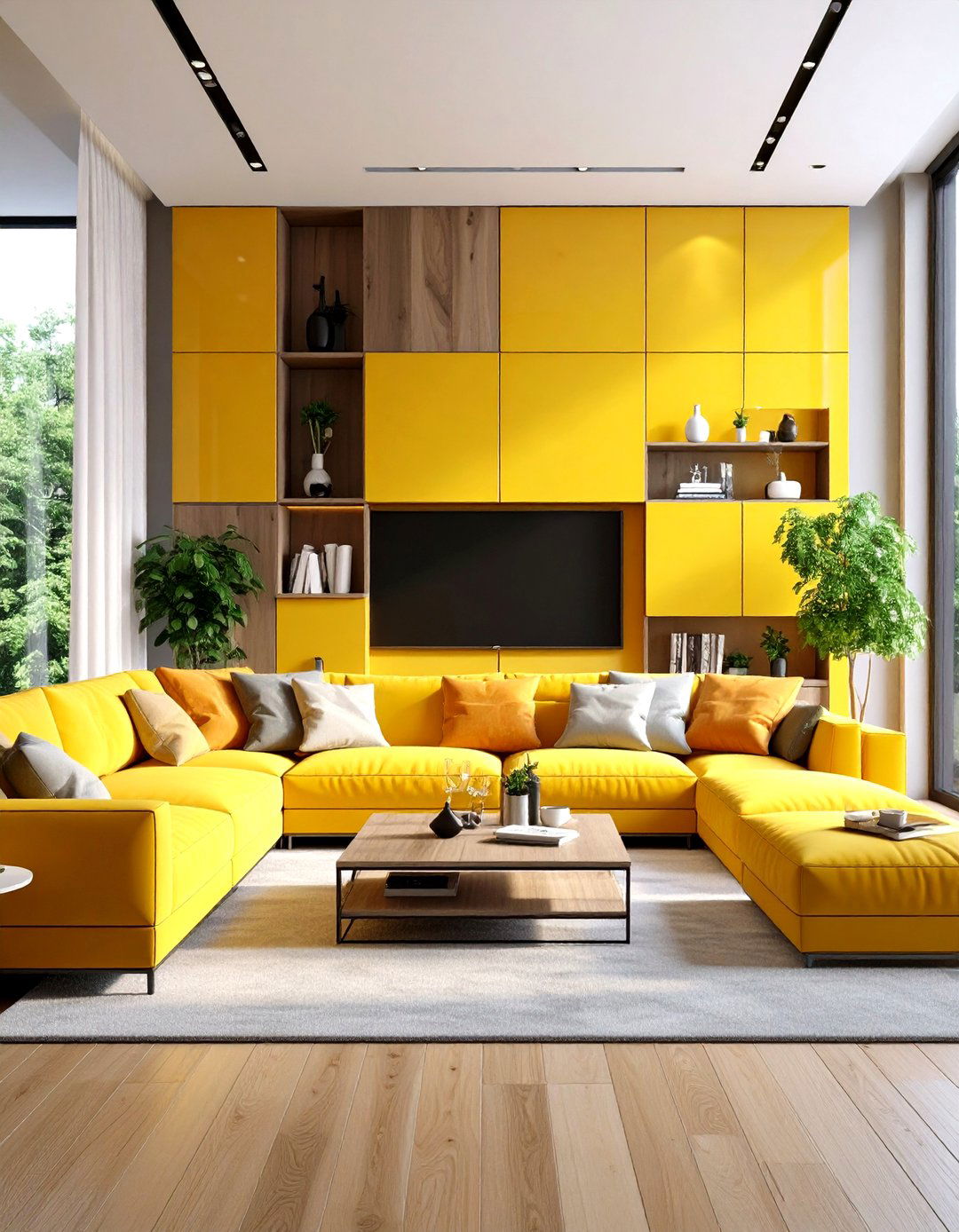 Hidden Storage Media Wall Design - 24 Media Wall Ideas