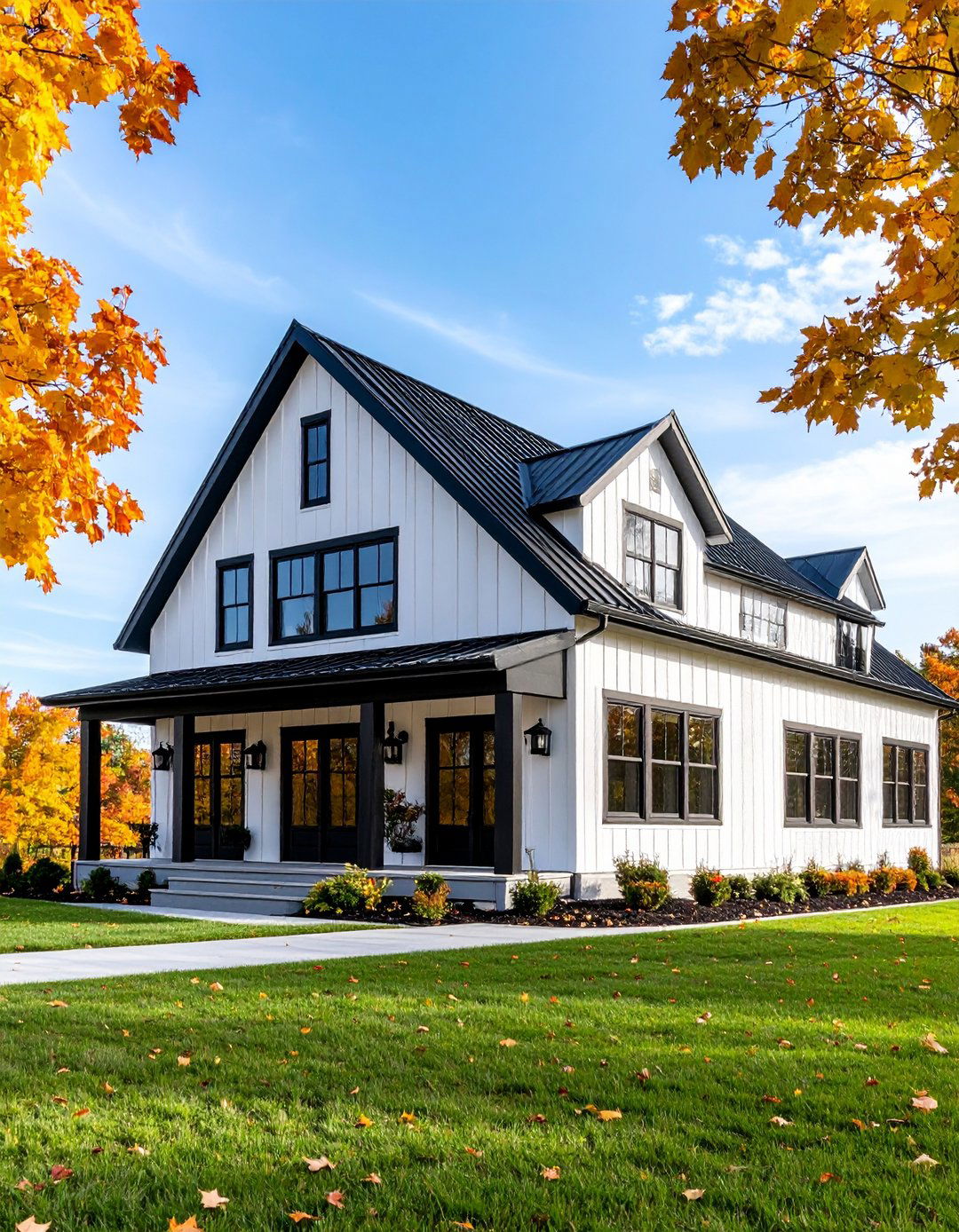 High Contrast Color Schemes - 24 Pole Barn and Barndominium House Exteriors