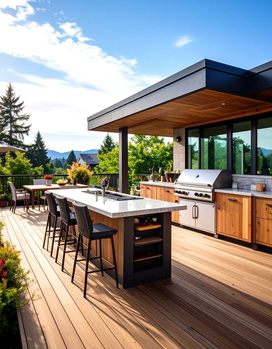 High End Luxury Deck Kitchen - 24 Outdoor Kitchen on Deck