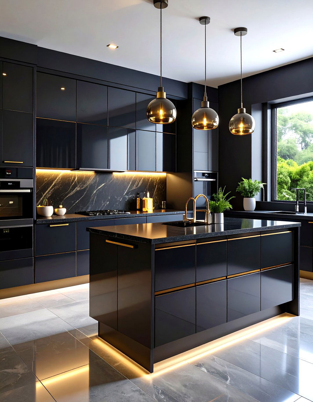 High Gloss Black Cabinet Kitchen Finishes - 24 kitchens with beautiful black cabinets