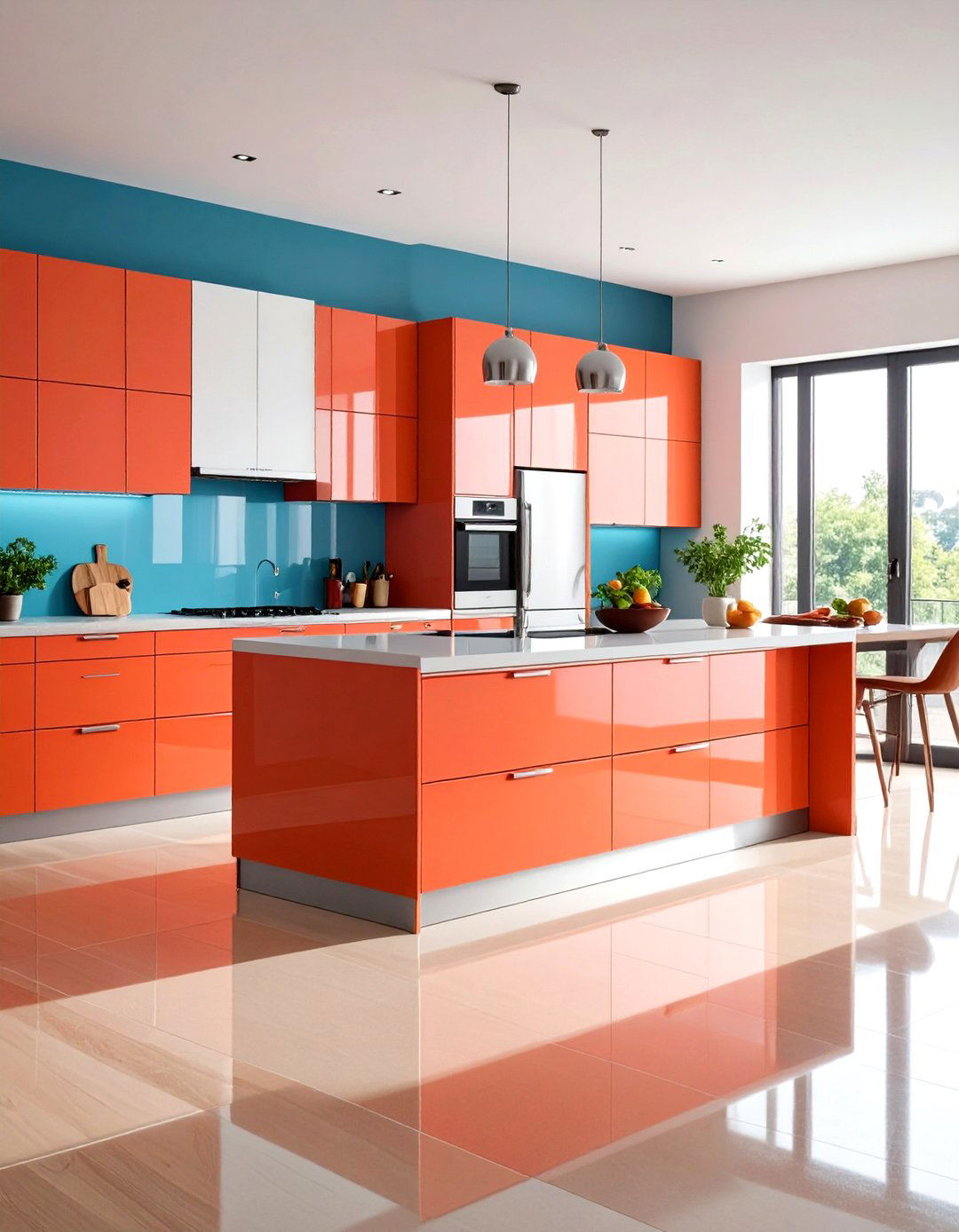 High Gloss Modern Linoleum Finishes - 24 Linoleum Kitchen Flooring Ideas