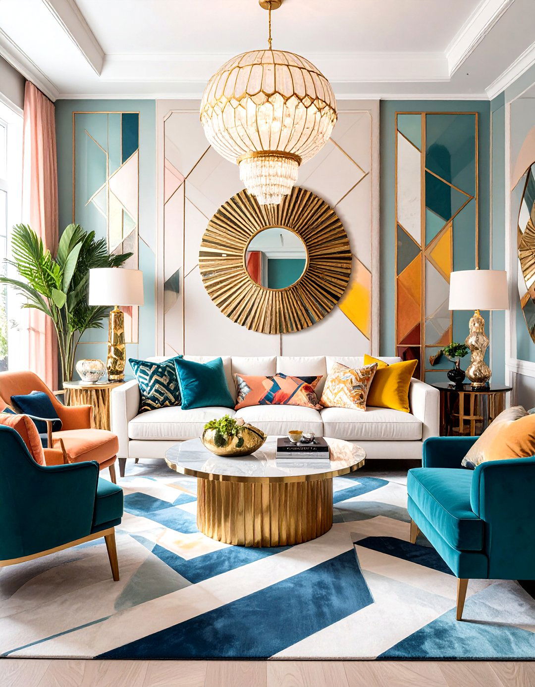 High Gloss Surface Treatment Reflection - 24 Glam Living Room Ideas