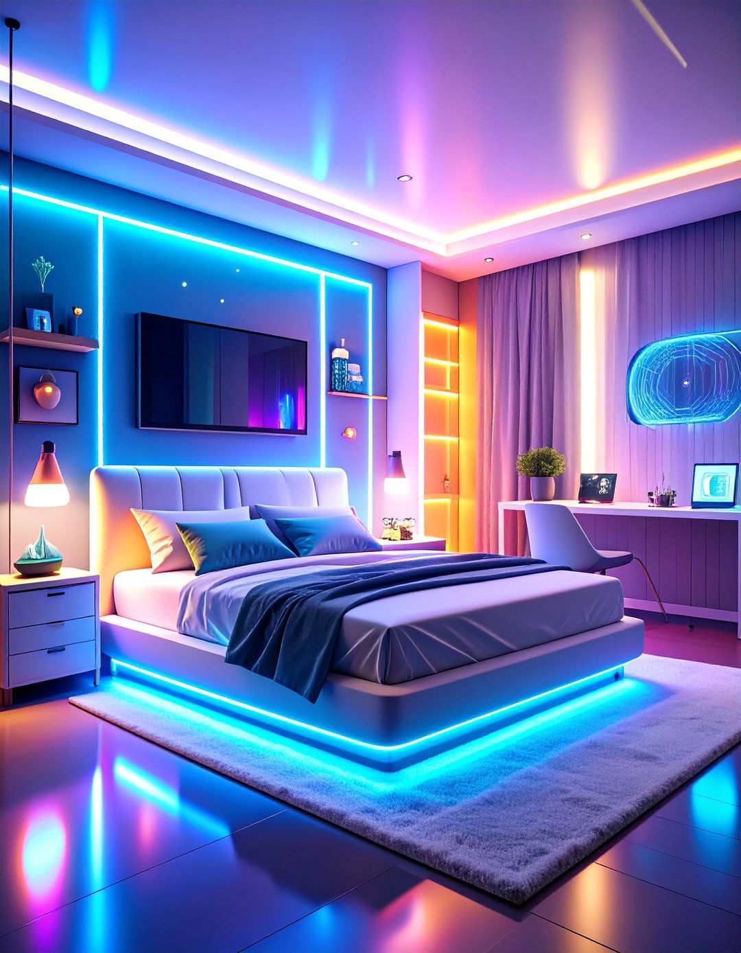 High Tech Futuristic Elements - 24 80s Bedroom Ideas