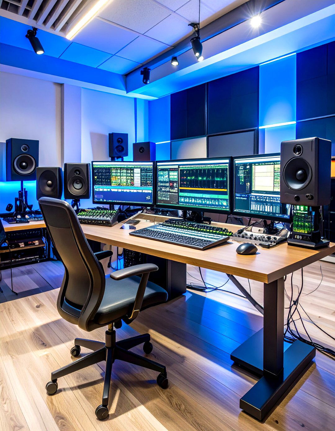 High Tech Producer Workstation - 24 Music Room Ideas